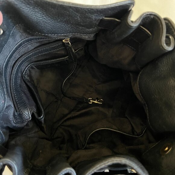 Michael Kors Black Leather Studded Shoulder Bag With Chain Detailing & Gold-Tone - Picture 3 of 7